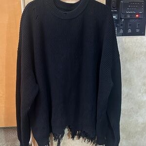 Classic Black Crewneck Sweater